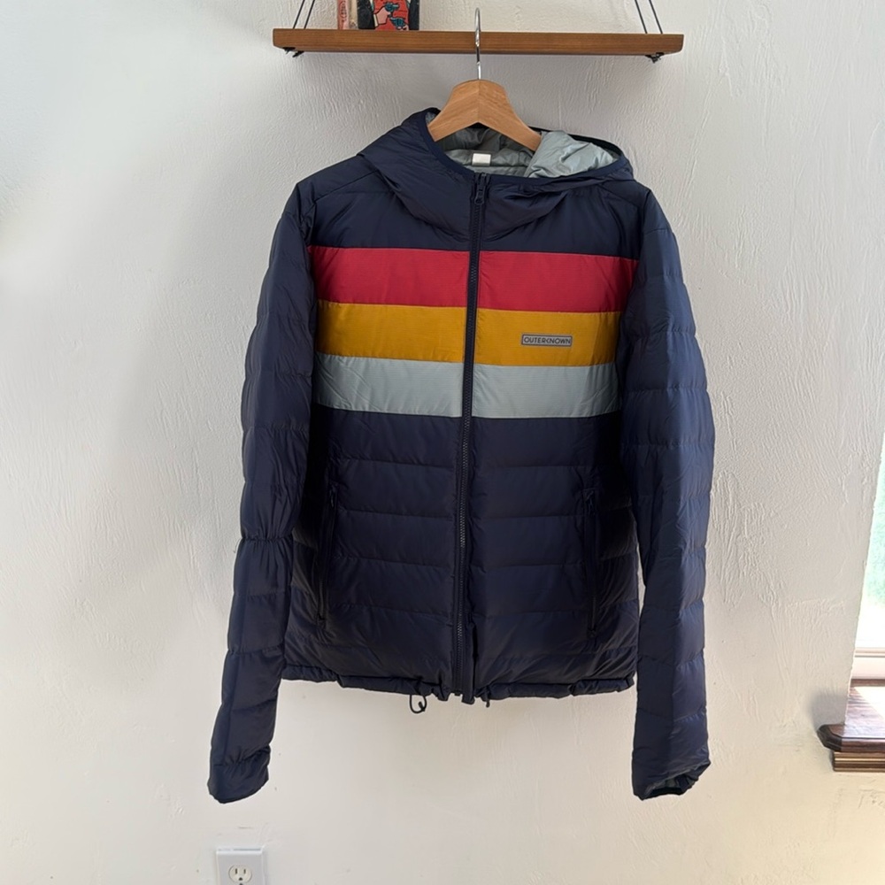 Outerknown Men's Reversible Hooded Puffer Jacket in Ultramarine NWOT